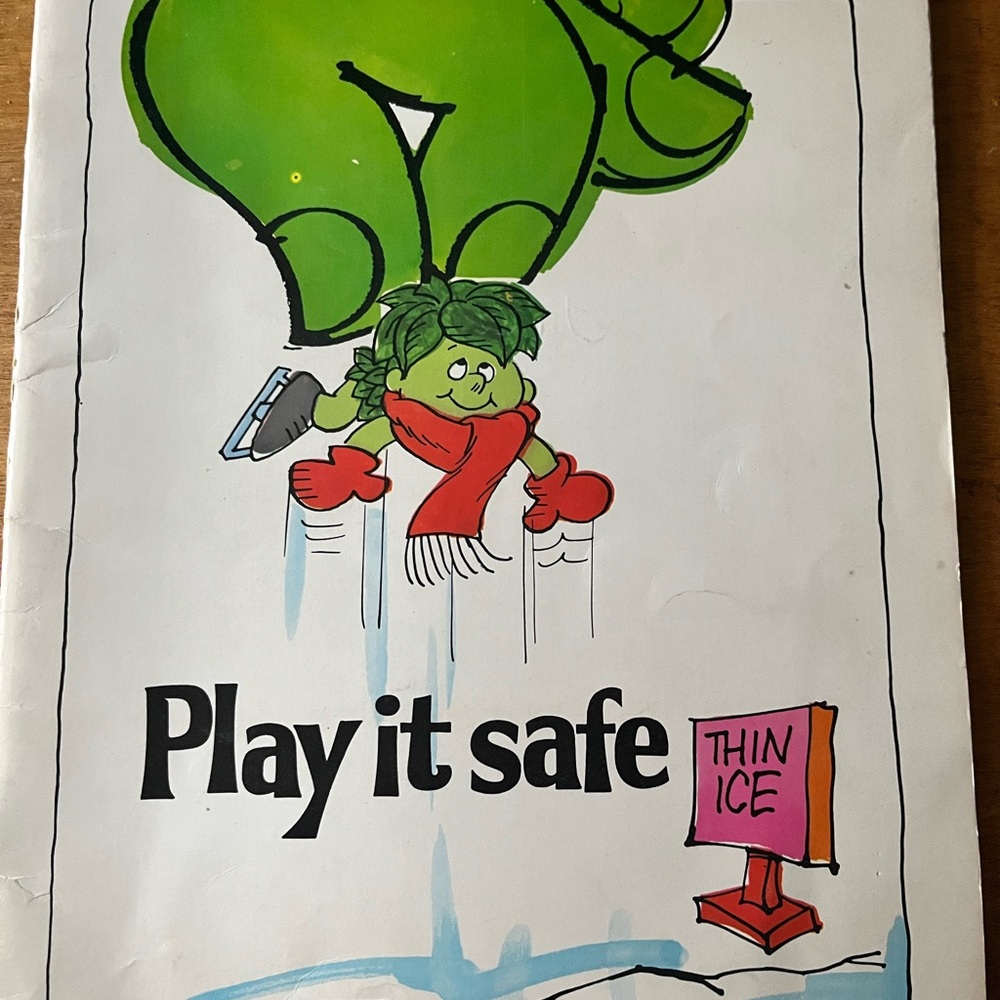 Jolly green giant and lil sprout play it safe book vintage 1970s